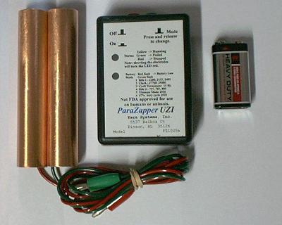 ParaZapper � UZI parasite zapper with copper paddles.