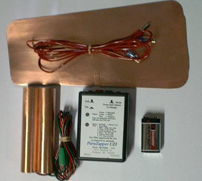 ParaZapper � UZI parasite zapper with copper paddles and copper pads.